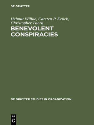 cover image of Benevolent Conspiracies